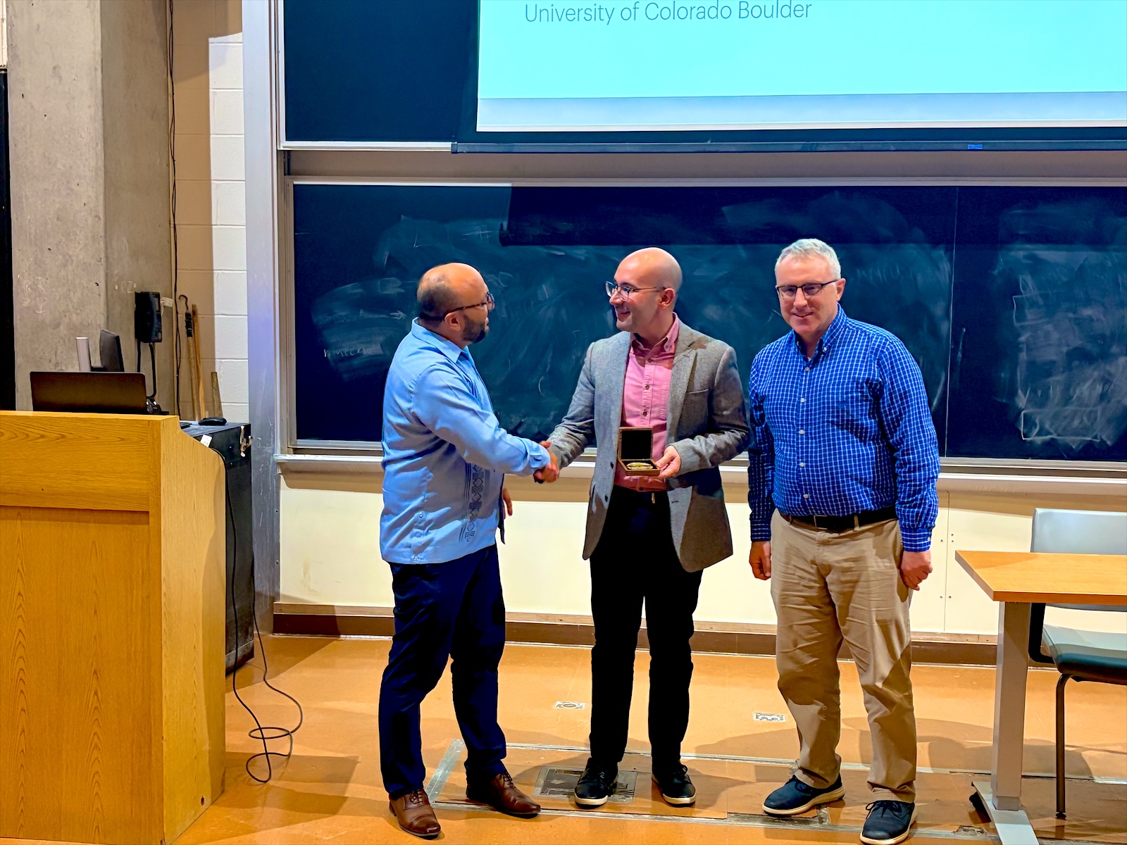 Andrés with the Magomedov-Shcherbinina medal, Ignacio Franco and Todd Krauss